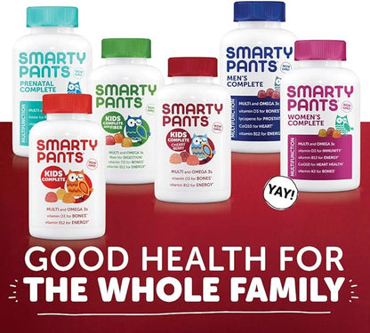 SmartyPants Kids Multivitamin Gummies: Omega 3 Fish Oil (EPA/DHA), Vitamin D3, C, Vitamin B12, B6, Vitamin A, K & Zinc for Immune Support, Grape, Cherry & Berry Flavors, 120 Count (30 Day Supply)
