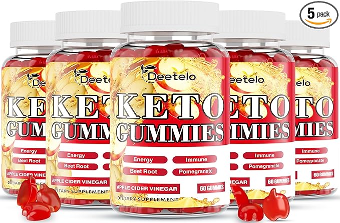 Keto ACV Gummies with B12 – Vegan Apple Cider Vinegar Supplement for Energy Boost and Gut Health, Gluten-Free Formula, 300 Count