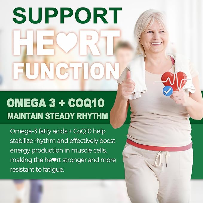 Vegan Omega 3 Supplement Gummies 1100mg, Algae Omega 3 DHA 640mg & EPA 290mg from Marine, with CoQ10, Astaxanthin, Vitamin E, A, D3 for Brain, Eye, Joint, Fish Oil Supplements Alternative, Sugar Free