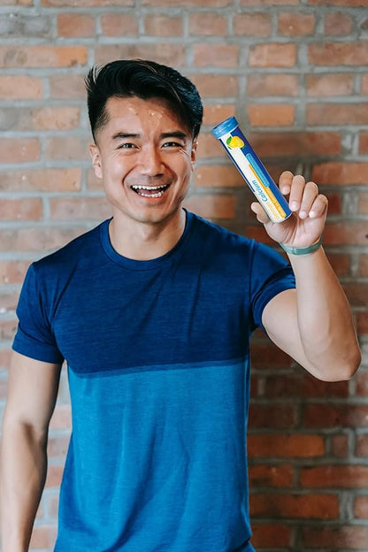 German Calcium 140 Drink Effervescent Tablets - Lemon Lime Flavour - 500 mg Calcium, Sugarfree, Vegan- T&D Pharma – Made in Germany