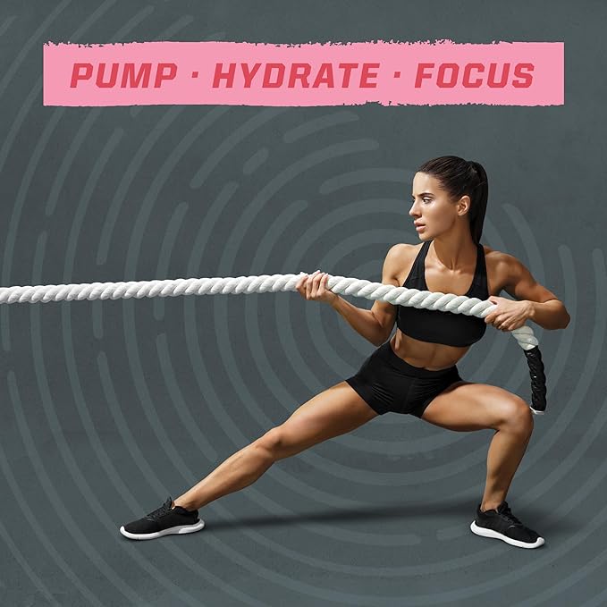 Pre Workout Powder Energy Drink Supplement | Clean Vegan Plant-Based Pre-Workout Supplement | Pump, Hydrate, Focus, Endurance & Strength Builder | Watermelon Flavored | 30 Servings | Active Preworkout