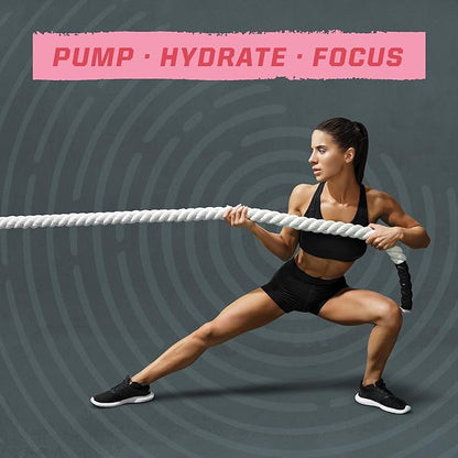 Pre Workout Powder Energy Drink Supplement | Clean Vegan Plant-Based Pre-Workout Supplement | Pump, Hydrate, Focus, Endurance & Strength Builder | Watermelon Flavored | 30 Servings | Active Preworkout