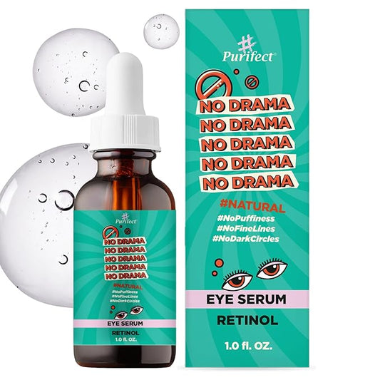 Natural Facial Serum - Anti Aging Moisturize Sensitive Skin - 30ml 1 fl oz - Tee Tree Vitamin C Shea Butter Hyaluronic Acid Multivitamin #Purifect (Retinol Eye Serum)