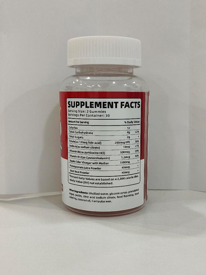 Keto ACV Gummies with B12 – Vegan Apple Cider Vinegar Supplement for Energy Boost and Gut Health, Gluten-Free Formula, 180 Count