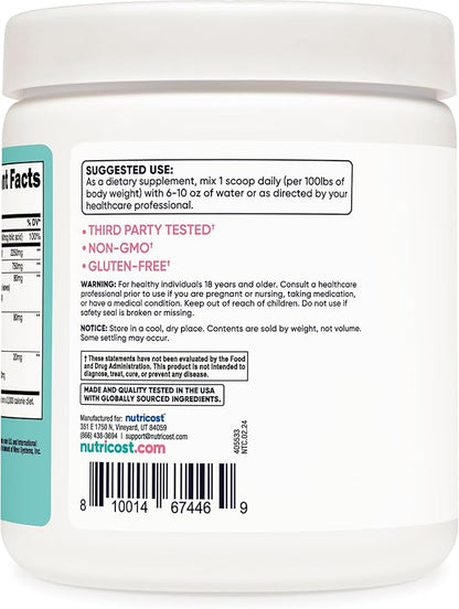 Nutricost Creatine Monohydrate Powder for Women, Micronized, Unflavored, 100 Servings - Vegetarian, Non-GMO, Gluten Free