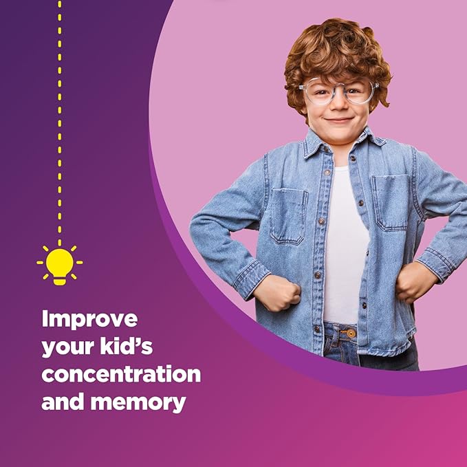 Multivitamin with Iron Gummies for Kids - Chewable Iron Gummy Vitamins for Kids Focus Aid and Natural Energy Supplement - Kids Gummy Vitamins with Iron for Immune Support Mental Clarity and Focus