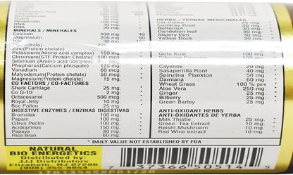 ELP ESSENTIAL Kh 9 Multivitamin Tablets Natural Bio Energetics Mineral Herb Amino Enzymes (90 Tablets)