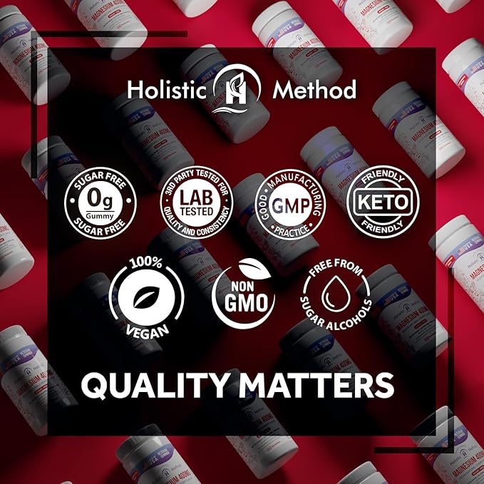 Magnesium Citrate Gummies - Sugar-Free, Vegan and Non-GMO for Better Sleep and Relaxation - No Sugar Alcohol - Magnesium Supplement for Adults, Teens and Kids - Cherry - 240 Chews