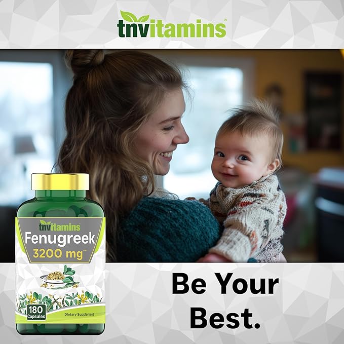 Fenugreek Capsules: 3200 mg - 180 Capsules | Fenugreek Supplement for Men & Women | Fenugreek Seed Powder Extract | Non-GMO | Made in The USA!