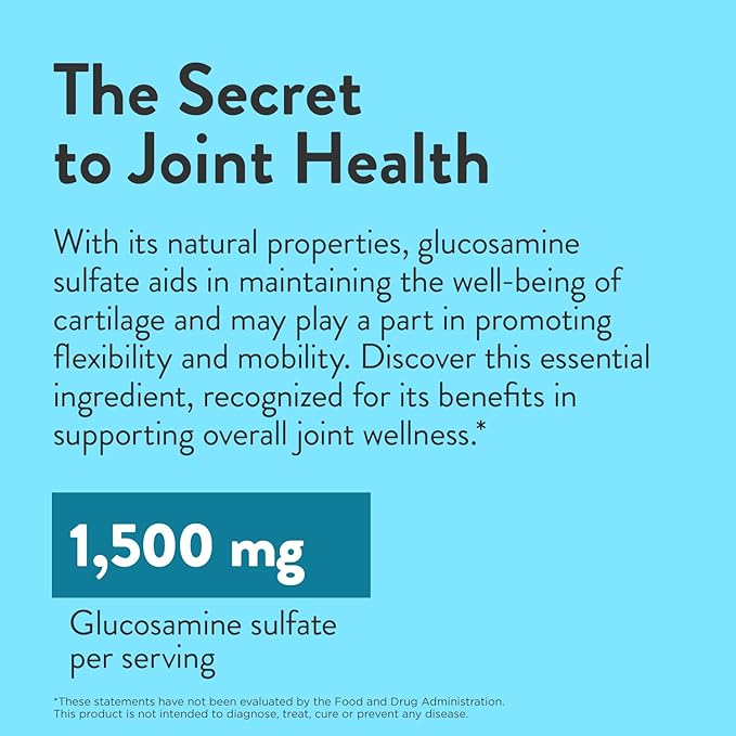 Swisse Glucosamine Sulfate Joint Support Supplement, Joint Health Supplement for Mobility and Flexibility | Joint Supplement for Women and Men | Glucosamina 1500mg | 180 Tablets