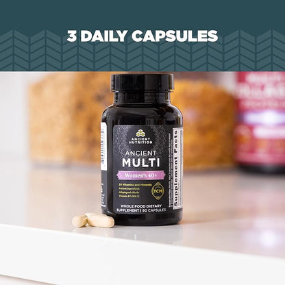 Ancient Nutrition Multivitamin for Women 40+, Multi Vitamin & Immune Support with Vitamin D, C, Magnesium, Stress, Sleep Support, Bone Health, 90 Ct