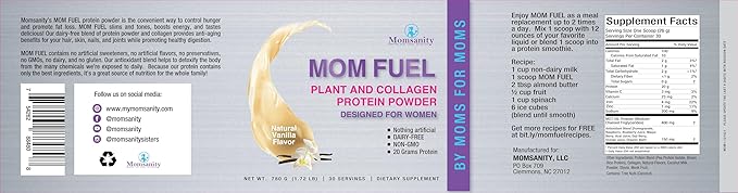 Dairy-Free Meal Replacement Protein Powder for Women - Plant & Collagen Protein Blend | 20g Protein (Vanilla)