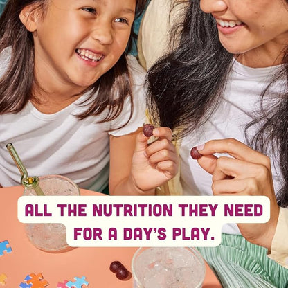 Llama Naturals Real Fruit Prebiotic & Probiotic Kids Gummies, No Added Sugar Cane, Children Digestion, Toddler Tummy Aches, Gut Health, 2B CFU, Mixed Berry, 120 ct (60-120 Days)