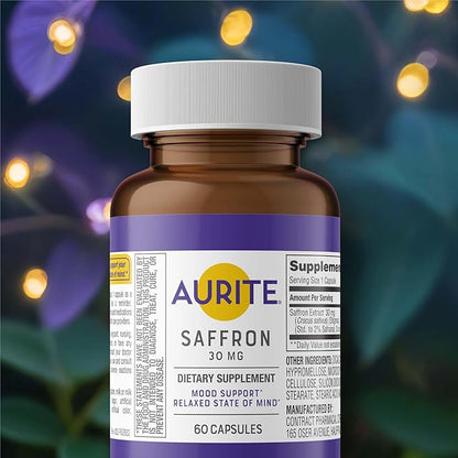 Saffron Supplement for Women & Men. 30 Count, Vegetarian Friendly, Non-GMO, Gluten-Free, Soy-Free (1 Month of Supply)
