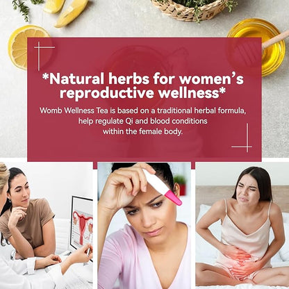 Laicuherb Natural Womb Fertility Tea for Women Ovary and Uterus Cleanse, Womb Detox Fibroid Tea Helps with Hormone Balance and Get Pregnant Fast for Women, Pcos Tea for Period Regularity 10 Teabags