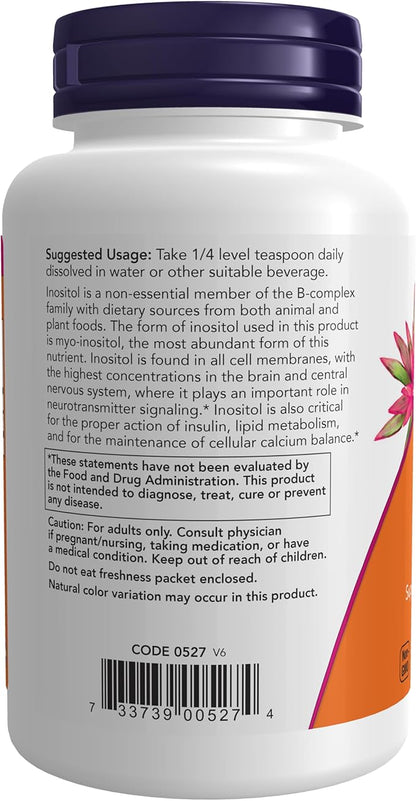 NOW Foods Supplements, Inositol Powder, Neurotransmitter Signaling*, Cellular Health*, 4-Ounce