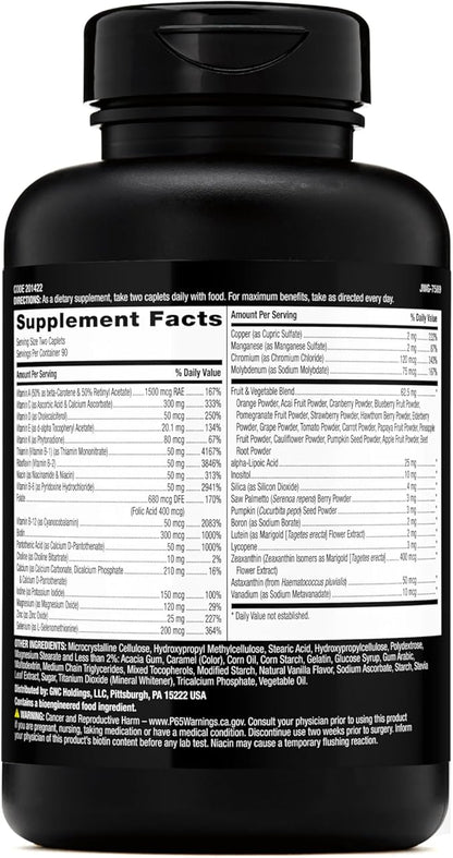 GNC Mega Men Multivitamin | Heart Health, and Immune Support | 180 Count