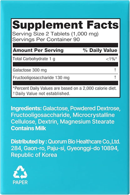Original 2 Packs, 180 Servings, Naturally Supports GLP-1 Level Elevation, Galactose Included, Gut Health, Prebiotics, Chewable