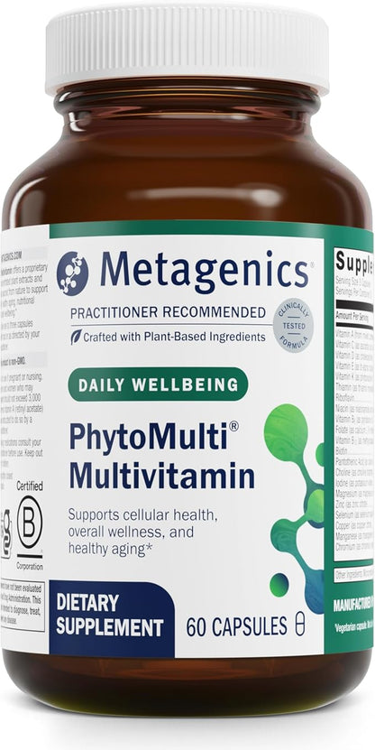 Metagenics PhytoMulti Multivitamin - Daily Multivitamins with Phytonutrients - Multivitamin for Men & Women - PhytoMulti Multivitamin Supplement - with Zinc & B6 Vitamins - 60 Capsules