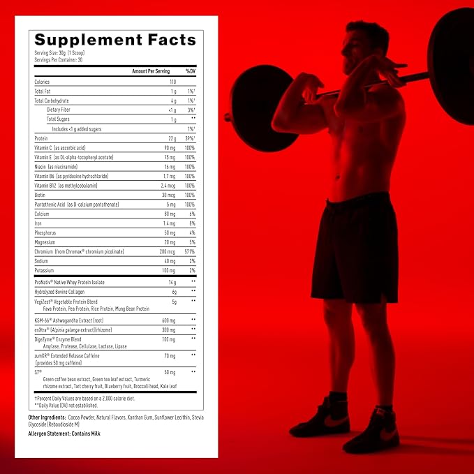 Mdrive Start, 9-in-1 Complete Nutrition and Protein Shake Powder, Supports Energy, Strength, Digestion, Immune Health, Nitric Oxide, Recovery and Reduces Stress - Chocolate Mousse 31.7oz, 30 Servings