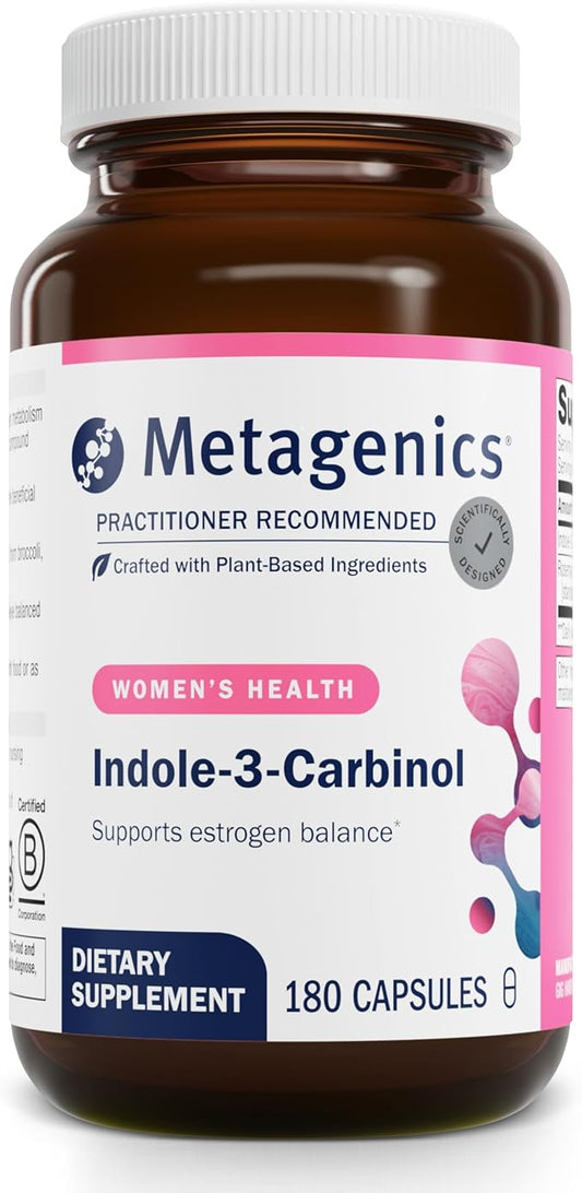Metagenics Meta Indole-3-Carbinol - 150 g Indole-3-Carbinol - Supports Estrogen Hormone Balance* - Metabolic Supplement - Vegetarian & Gluten-Free - 180 Capsules