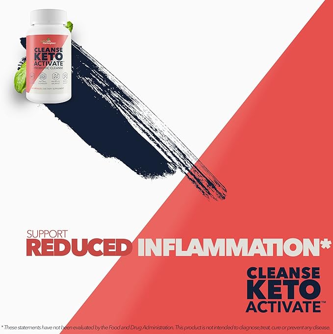 CLEANSE KETO ACTIVATE - KETO CLEANSE FOR WOMEN & MEN - HELP FLUSH TOXINS & IMPURITIES - PROMOTE REGULARITY - AID DIGESTION & DETOX - KETO CLEANSE & DETOX - SUPPORT HEALTHY BODY FUNCTION - BOOST ENERGY