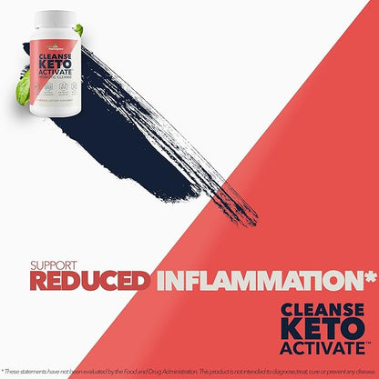 CLEANSE KETO ACTIVATE - KETO CLEANSE FOR WOMEN & MEN - HELP FLUSH TOXINS & IMPURITIES - PROMOTE REGULARITY - AID DIGESTION & DETOX - KETO CLEANSE & DETOX - SUPPORT HEALTHY BODY FUNCTION - BOOST ENERGY