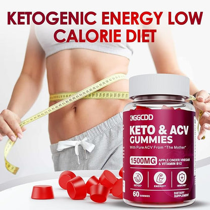 (5 Pack) Keto ACV Gummies Extreme1500MG Keto Gummies Apple Cider Vinegar Formulated with Pomegranate Beet Juice Powder B12 Vegan Non GMO 300 Gummies