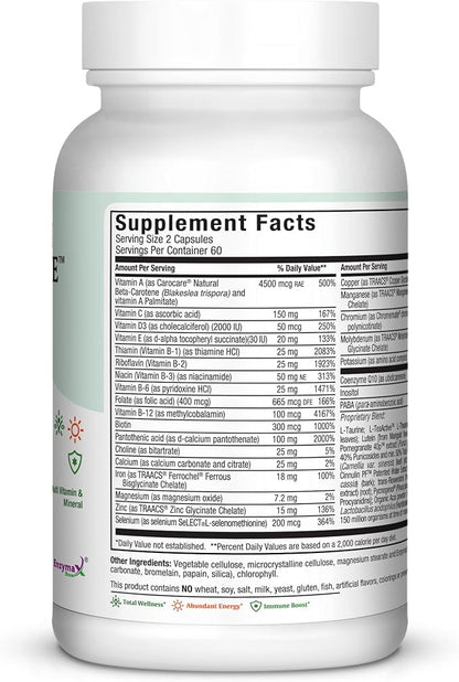 Maxi Health Two Complete - Multivitamins and Minerals - Full Potency - 120 Capsules - Kosher