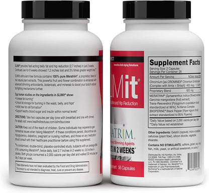 HEALTH DIRECT - SLIMit with Meratrim - Natural metabolic for Women & Men - Targets Fat Cells, Supports Metabolic Health - 56 Capsules