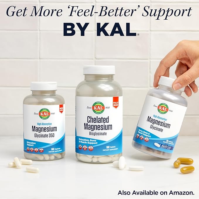 KAL Glucosamine Chondroitin MSM, Joint Support Supplement for Women and Men, 1500mg Glucosamine Sulfate, 1200mg Chondroitin, 1500mg MSM, Rapid Disintegration, 60-Day Guarantee, 20 Servings, 60 Tablets