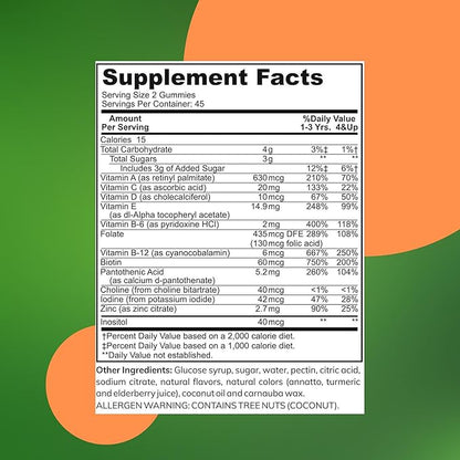 Halal Adult Multivitamin Gummies for Men, Women, Complete Everyday Nutritional Support with Biotin, Vegan, Natural Fruit Flavors, Non-GMO, Made in USA - Halal Vitamins