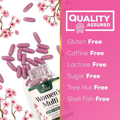 Multivitamin for Women with Iron - Daily Vitamins for Women's Immune Support and Overall Health - Womens Complete Daily Multivitamin with Vitamin A, B, C, D, E, Calcium and Magnesium - 60 Softgels