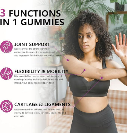 Glucosamine Chondroitin Gummies Sugar Free, Extra Strength 1500mg Glucosamine with Chondroitin MSM & Turmeric, Joint Support Supplement for Men & Women Joint Health (60 Count (Pack of 2))