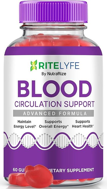 RiteLyfe Gummies, Official Rite Lyfe Blood Gummies, All Natural Stabilizer to Maintain Stable Healthy Levels and Overall Wellness, Premium Formula RiteLyfe Gomitas Review (60 Gummies)