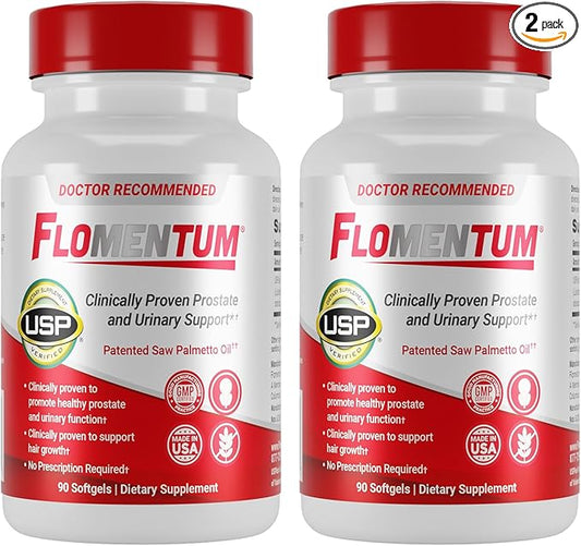 Flomentum® Saw Palmetto for Men Prostate Supplement | Prostate Support Supplement for Men's Health | USP Verified - Healthy Urinary Flow & Urinary Function - 320mg Once Daily (180 Count)