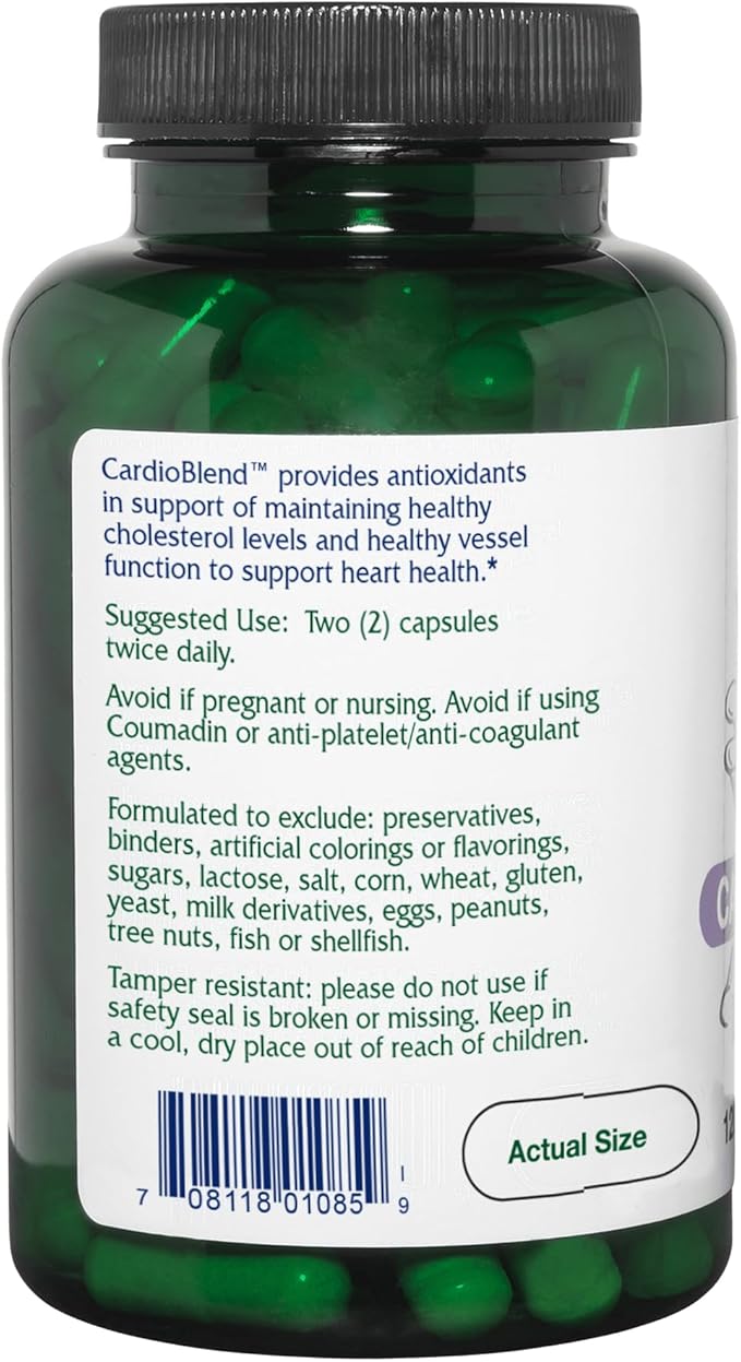 Vitanica CardioBlend, Cardiovascular Support, Vegan, 120 Capsules