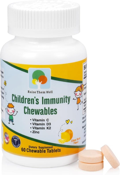 Kids Vitamin C and Immune Support + Kids Vitamin PDF | Citrus Flavored | 60 Chewable Tablets
