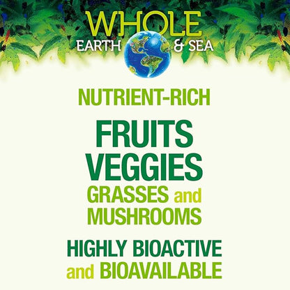 Natural Factors Whole Earth & Sea from, Organic Fermented Greens, Vegan Whole Food Supplement, Chocolate, 7.7 Oz