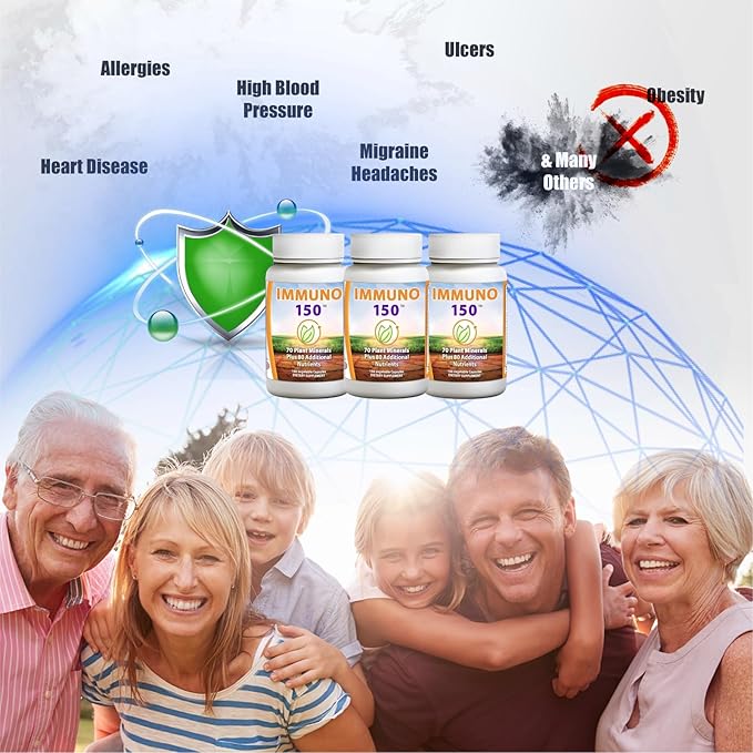 IMMUNO 150 - IMMUNO 150 Complete Multi - The Ultimate Multivitamin & Immune Support Supplement - Essential Daily Nutrients for Vitality & Wellness - 150 Capsules (1 Bottle)