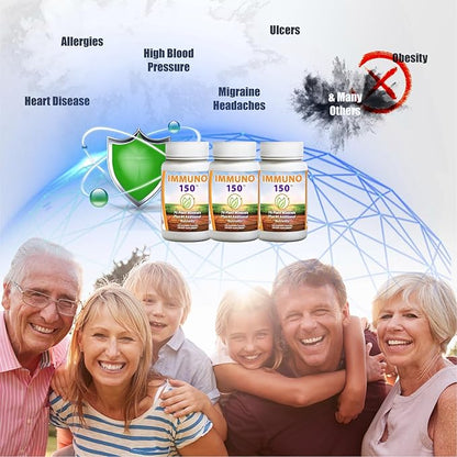 IMMUNO 150 - IMMUNO 150 Complete Multi - The Ultimate Multivitamin & Immune Support Supplement - Essential Daily Nutrients for Vitality & Wellness - 150 Capsules (1 Bottle)