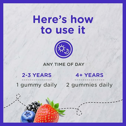 Zarbee's Complete Kids Multivitamin Gummies + Immune Support, Children Vitamins Gummy with Vitamin A, C, D3, E, B6, B12, Folic Acid & Total B-complex, 70 Count