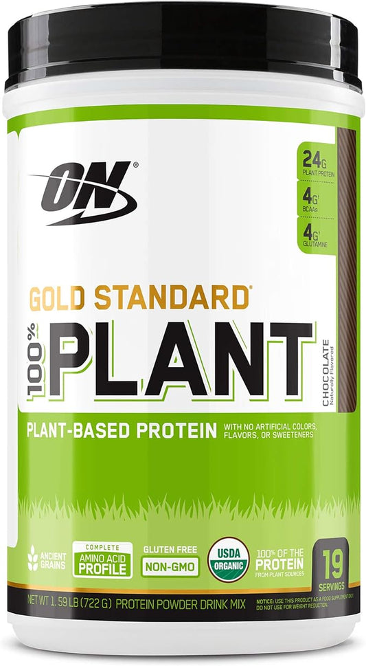 Optimum Nutrition Gold Standard 100% Plant Based Protein Powder, Vitamin C for Immune Support, Chocolate, 1.59 Pound