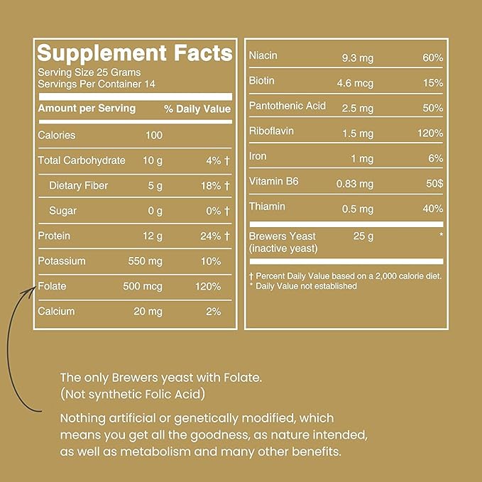 Brewers Yeast Flakes for Lactation Cookies, Breastfeeding Supplement to Boost Mother's Milk (6 Pack) - Non Fortified, Unsweetened - Kosher, Gluten Free, Non GMO, Vegan, Plant Based Protein Powder