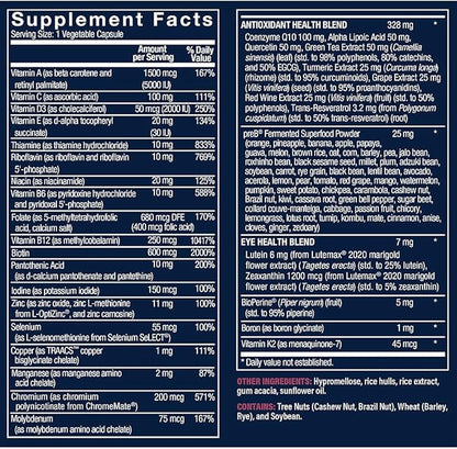 Vthrive Once-Daily Bioactive Multivitamin for Women 50+ Supports Stress Relief, Healthy Aging, & Overall Wellness with Essential Nutrients & Antioxidants (30 Vegetarian Capsules)