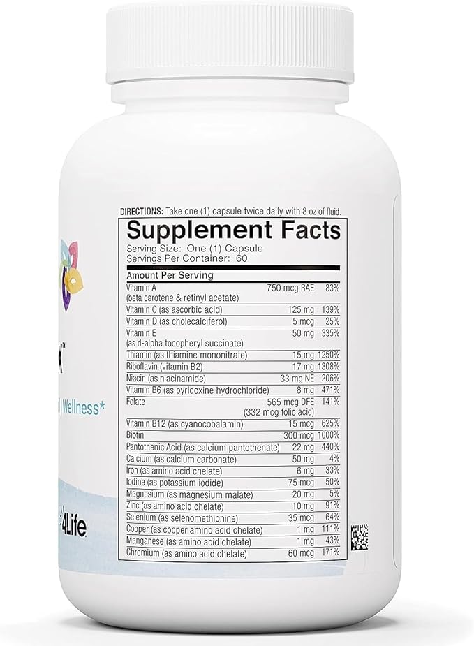 4Life Multiplex - Dietary Supplement with 21 Essential Vitamins and Minerals to Support Health and Immune System - Supplement with A, B, C, Zinc, Biotin, and More to Support Health - 60 Capsules
