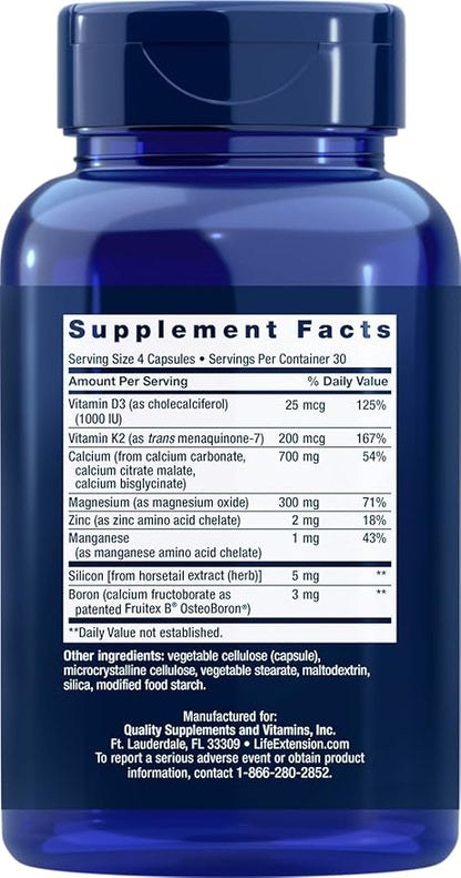 Life Extension Bone Restore With Vitamin K2,Caps 120 Count (Pack of 2)