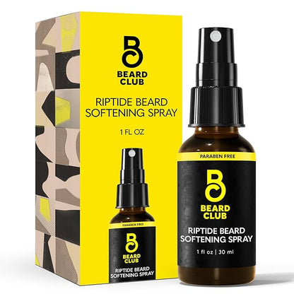 The Beard Club Riptide Beard Softening Spray by Beard Club - Nourishing & Styling Formula for Enhanced Beard Growth, Softness & Shine - Enriched with Natural Ingredients for Healthy Facial Hair