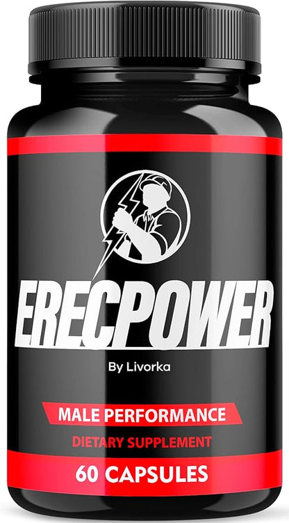 Erecpower for Men Capsules, Erecpower Pills, Erecpower Male Performance, Erecpower Capsules, Erecpower Capsules Multivitamin Men Health, Erecpower Advanced Formula, 60 Capsules for 1 Month