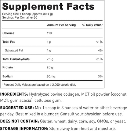Amy Myers MD Pure Paleo Protein Powder - Clean Grass Fed Pasture Raised Protein - Hormone Free, Non-GMO, Gluten & Dairy Free - Perfect for Keto and Paleo - Unflavored - 28.57 oz